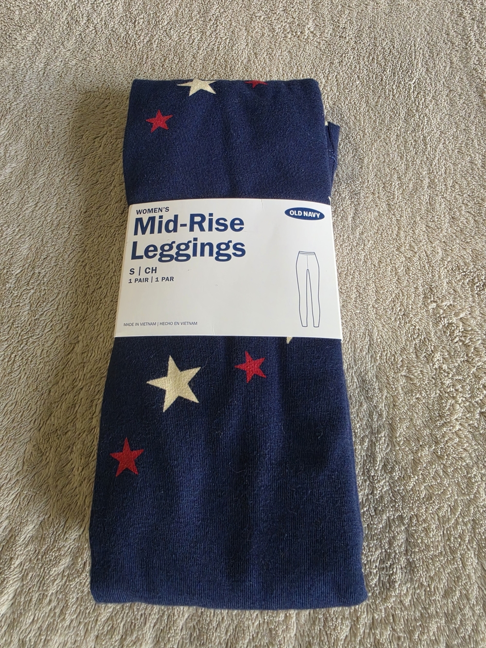 Old Navy Navy Leggings with Red & White Stars